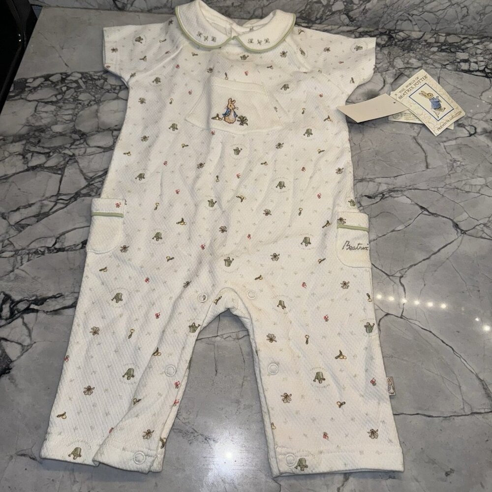Vintage Beatrix Potter 6 Months Outfit Romper NEW